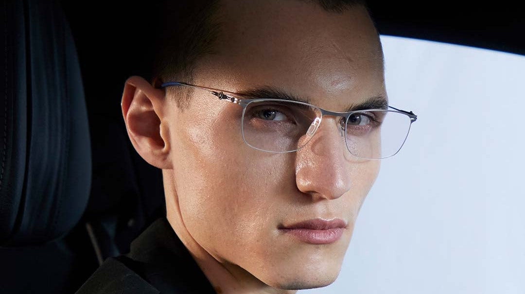 ic berlin mercedes benz collaboration corrective eyeglasses stainless steel frames