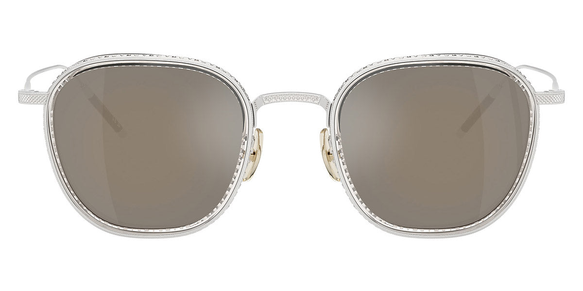 Oliver Peoples® Tk-9 Sun OP 0OV1321ST 527639 48 - 18K White Gold Plated / Grey Goldtone Sunglasses