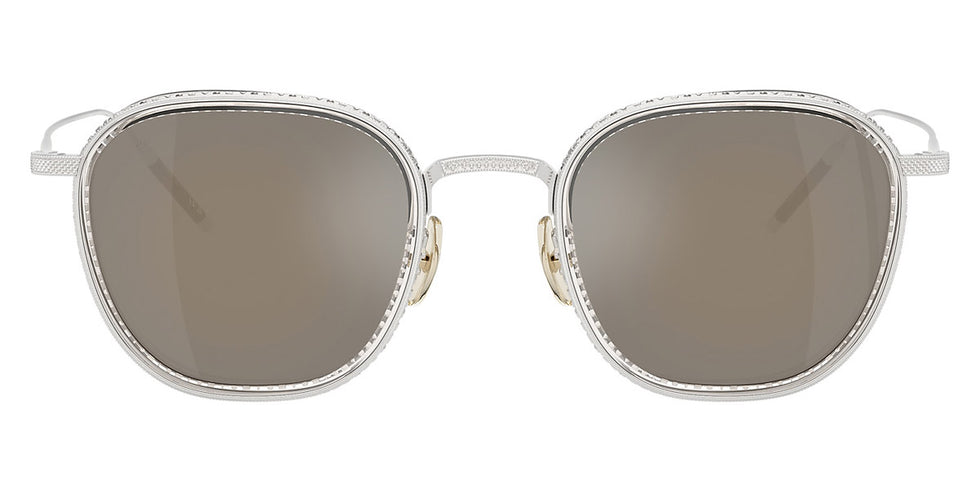 Oliver Peoples® Tk-9 Sun OP 0OV1321ST 527639 48 - 18K White Gold Plated / Grey Goldtone Sunglasses