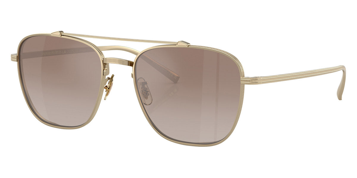 Oliver Peoples® Avison OP 0OV1349ST 5035Q1 55 - Soft Gold / Tuscan Brown Gradient Mirror Sunglasses