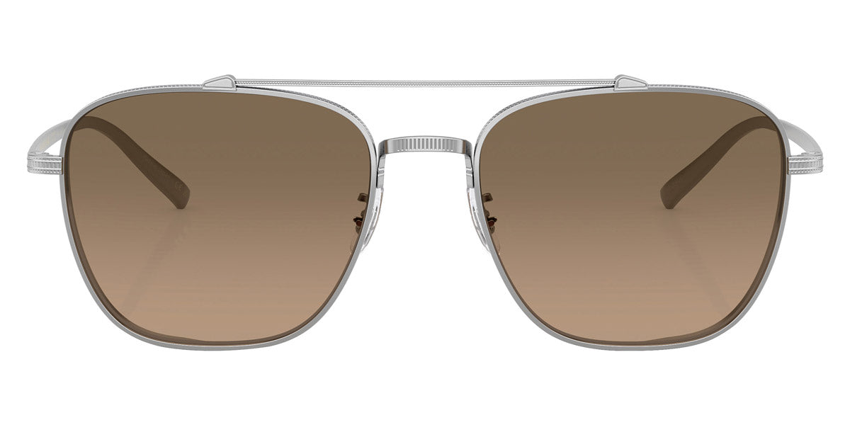 Oliver Peoples® Avison OP 0OV1349ST 5036GN 55 - Silver / Sandstone Gradient Polar Sunglasses