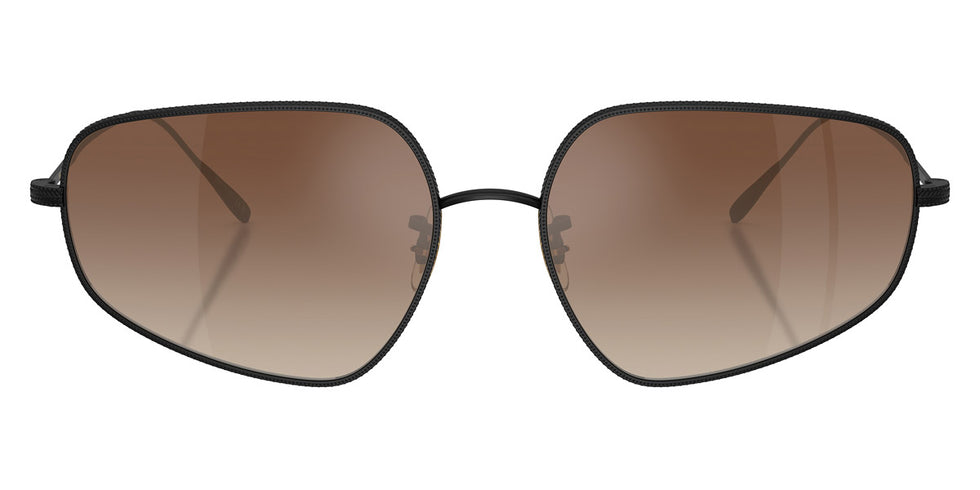 Oliver Peoples® Eylla OV1356S 5062Q1 57 - Matte Black / Dark Brown Gradient Mirror Sunglasses