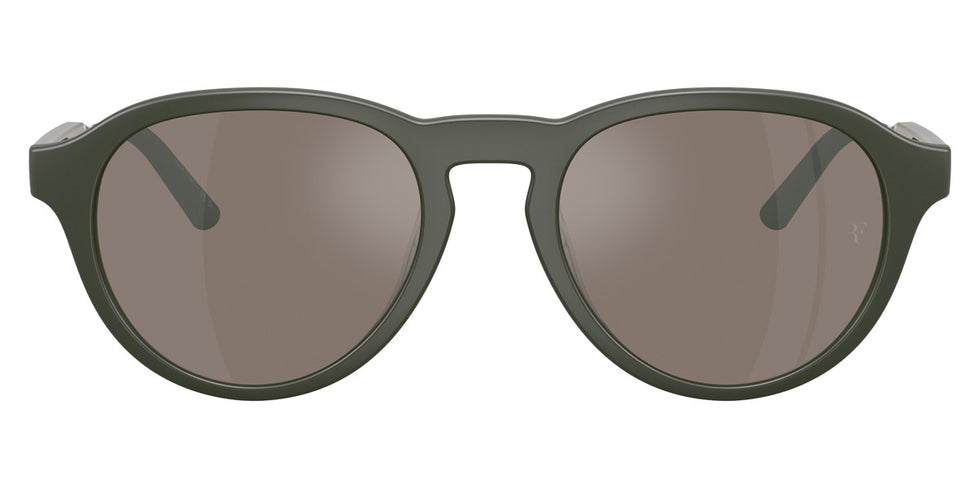 Oliver Peoples® R-8 OP 0OV5557SU 70067I 51 - Semi-Matte Green Smoke / Sierra Flash Mirror Sunglasses