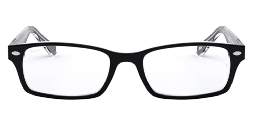Ray-Ban® RX5206 RX5206 2034 52 - Black On Transparent Eyeglasses