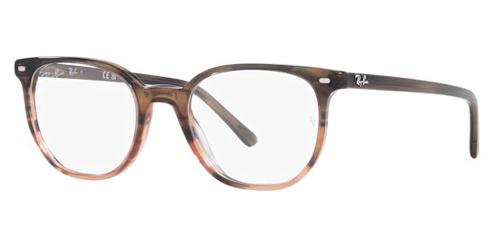 Ray-Ban® Elliot RX5397 RX5397 8251 50 - Striped Brown and Red Eyeglasses