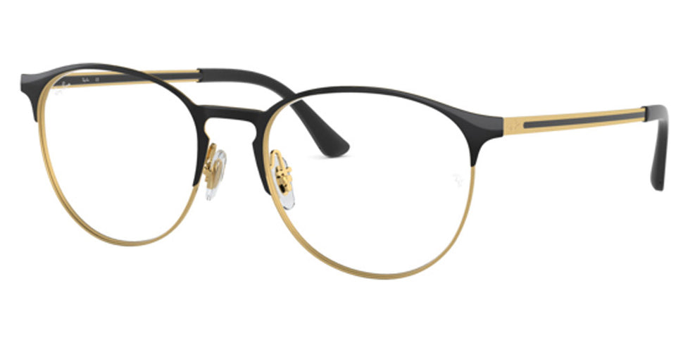 Ray-Ban® RX6375 RX6375 2890 53 - Black on Gold Eyeglasses