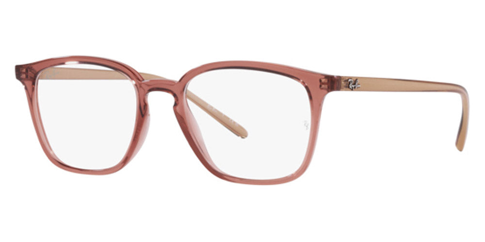 Ray-Ban® RX7185 RX7185 8234 52 - Transparent Light Brown Eyeglasses