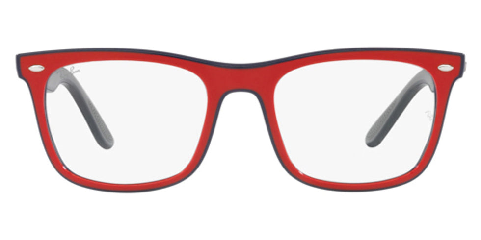 Ray-Ban® RX7209 RX7209 8212 55 - Red Black Gray Eyeglasses
