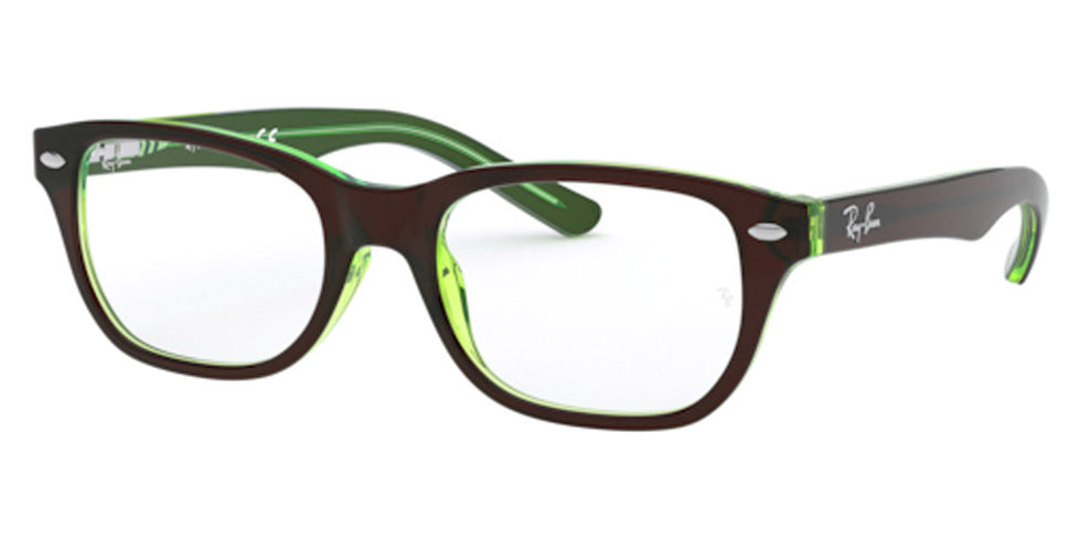 Ray-Ban® RY1555 RY1555 3665 48 - Brown On Green Fluorescent Eyeglasses