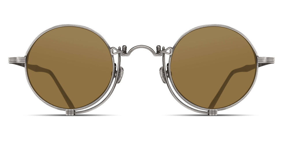 Matsuda® 10601H MTD 10601H Ant Slvr/Cf Brn 45 - Antique Silver / Café Brown Sunglasses