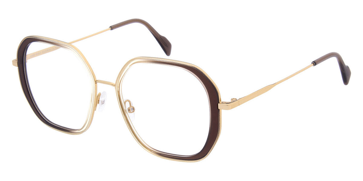 Andy Wolf® 4800 ANW 4800 05 53 - Brown/Gold 05 Eyeglasses