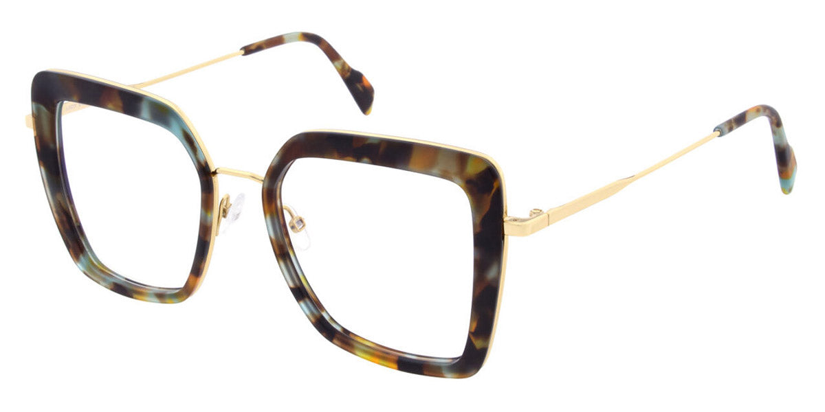 Andy Wolf® 4819 ANW 4819 06 51 - Teal/Gold Eyeglasses