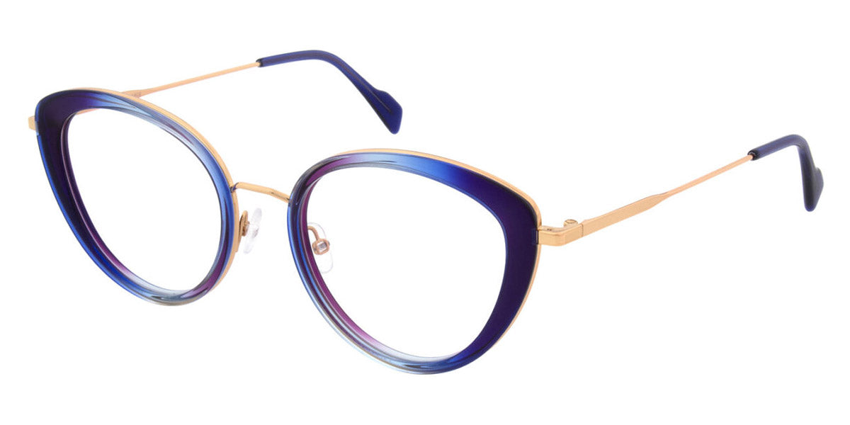 Andy Wolf® 4830 ANW 4830 05 54 - Blue/Rosegold Eyeglasses