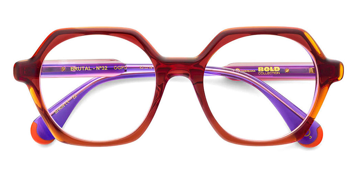 Etnia Barcelona® BRUTAL NO.32 5 BRUT32 52O OGPU - OGPU Orange/Purple Eyeglasses