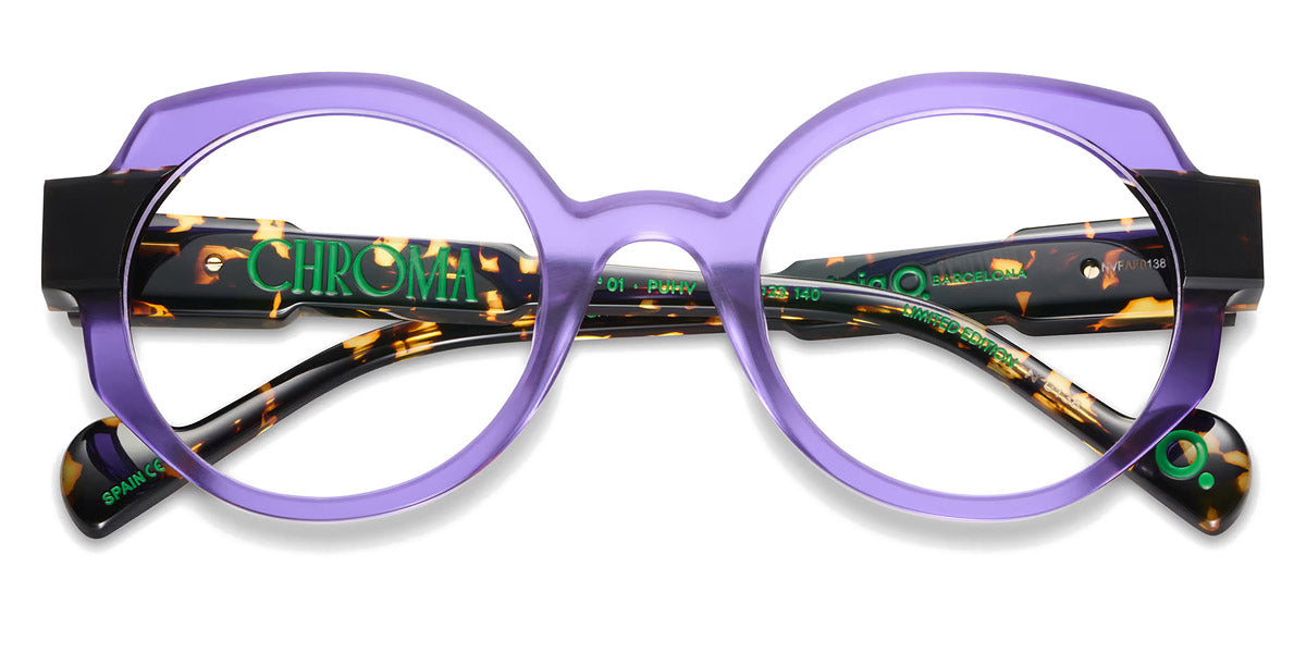 Etnia Barcelona® CHROMA N01 5 CHR001 49O PUHV - PUHV Purple/Havana Eyeglasses