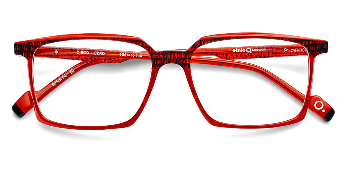 Etnia Barcelona® DIEGO 5 DIEGO 56O BKRD 56 - BKRD Black/Red Eyeglasses