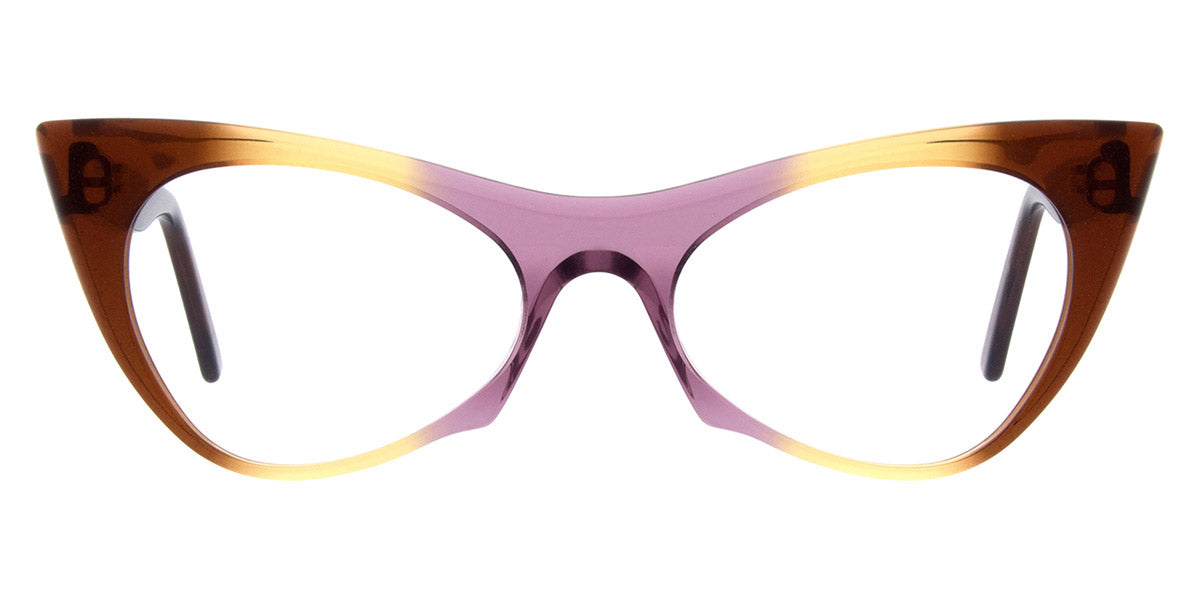 Andy Wolf® 5028 ANW 5028 3 53 - Brown/Yellow Eyeglasses