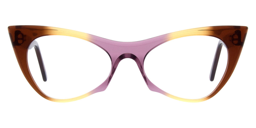 Andy Wolf® 5028 ANW 5028 3 53 - Brown/Yellow Eyeglasses