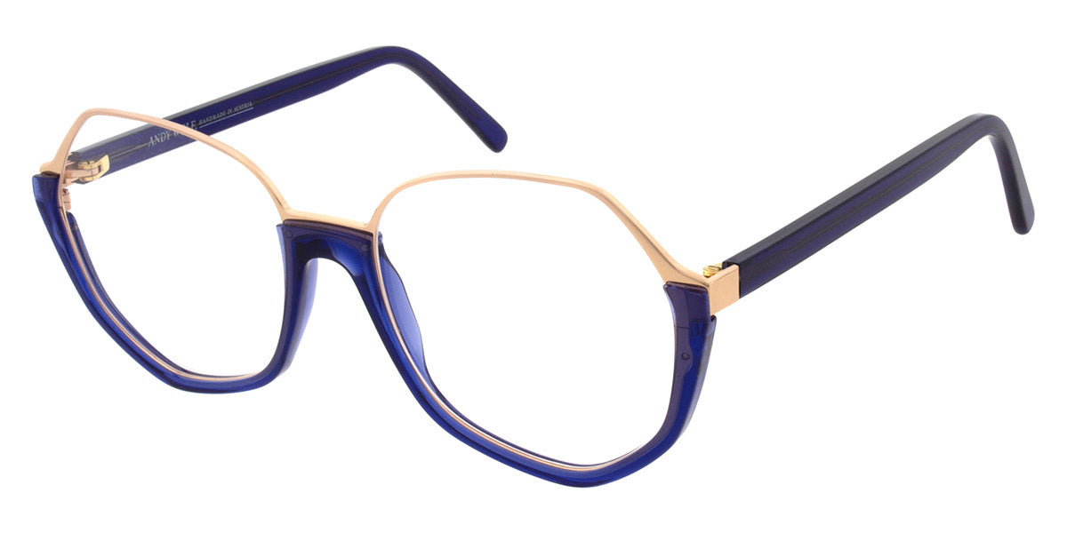 Andy Wolf® 5141 ANW 5141 03 56 - Blue/Rosegold Eyeglasses