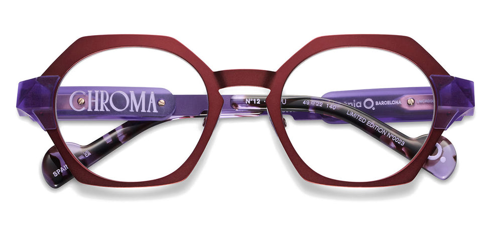 Etnia Barcelona® CHROMA N12 7 CHR012 49O BXPU - BXPU Red/Purple Eyeglasses