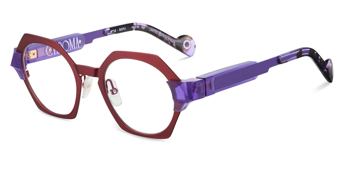 Etnia Barcelona® CHROMA N12 7 CHR012 49O BXPU - BXPU Red/Purple Eyeglasses