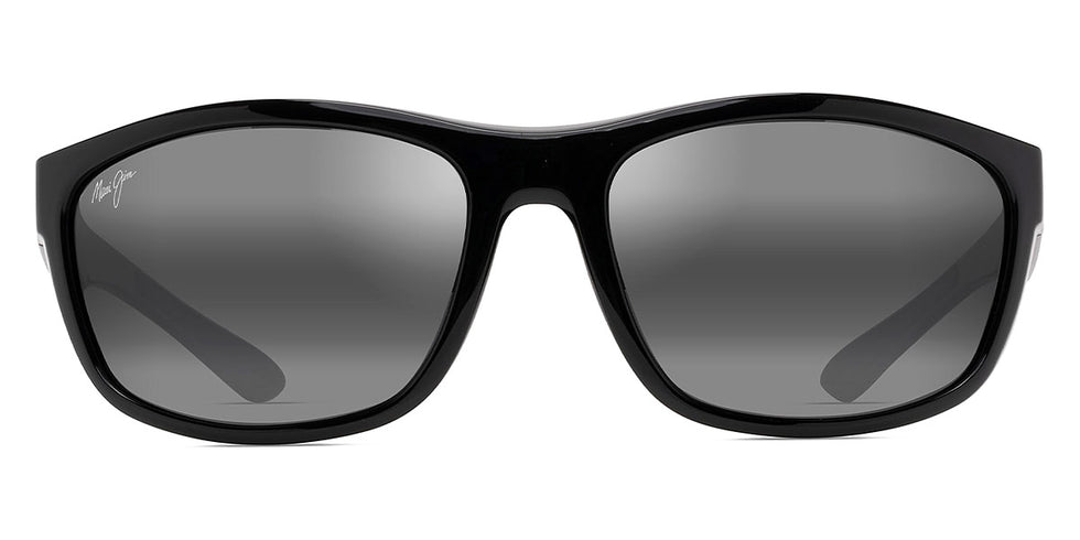 Maui Jim® Nu'U Landing 869-02 - Black Gloss with Black rubber / Neutral Grey Sunglasses
