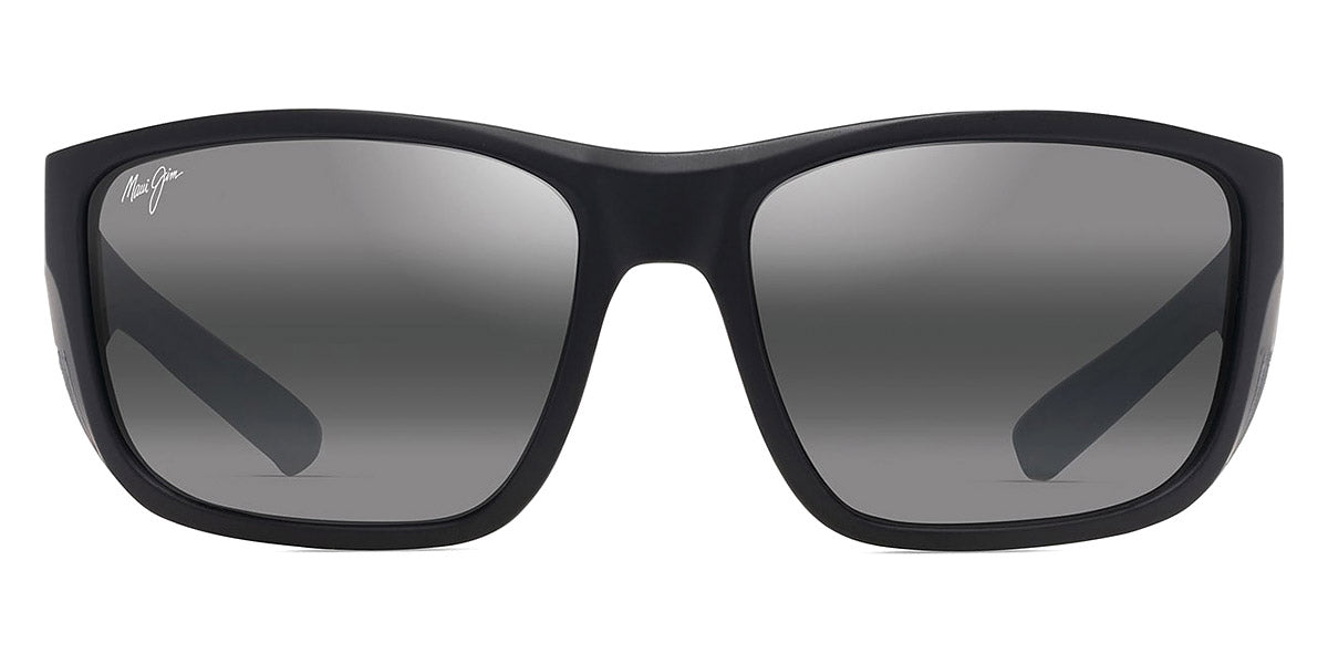 Maui Jim® Amberjack 896-02 - Matte Black with Black rubber / Neutral Grey Sunglasses