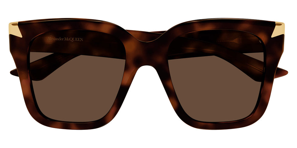 Alexander McQueen® AM0440S AMQ AM0440S 003 53 - 003 Havana / Brown Sunglasses