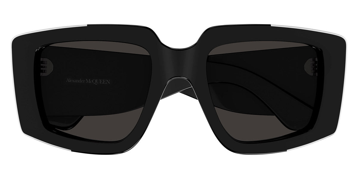 Alexander McQueen® AM0446S AMQ AM0446S 001 51 - 001 Black / Grey Sunglasses