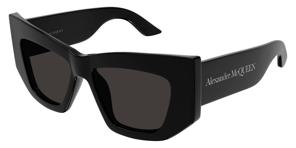 Alexander McQueen® AM0448S AM AM0448S 001 53 - Black / Gray Sunglasses