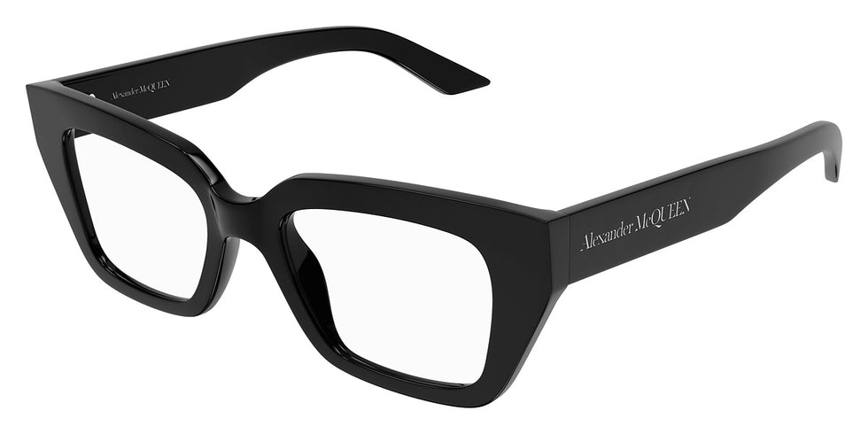 Alexander McQueen® AM0453O AM AM0453O 001 49 - Black Eyeglasses