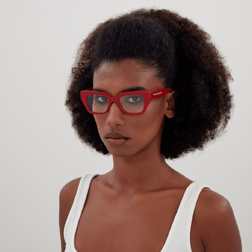 Alexander McQueen® AM0453O AM AM0453O 003 49 - Red Eyeglasses