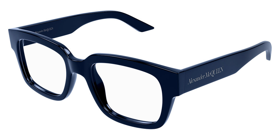 Alexander McQueen® AM0454O AM AM0454O 003 52 - Blue Eyeglasses