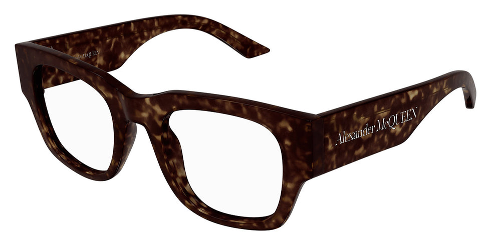 Alexander McQueen® AM0455O AM AM0455O 002 50 - Havana Eyeglasses