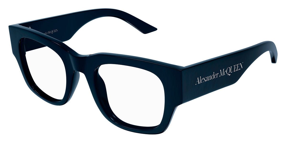 Alexander McQueen® AM0455O AM AM0455O 003 50 - Blue Eyeglasses