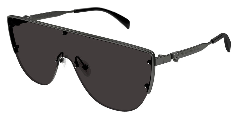 Alexander McQueen® AM0457S AMQ AM0457S 001 99 - 001 Gunmetal / Grey Sunglasses