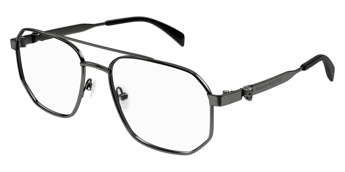 Alexander McQueen® AM0459O AMQ AM0459O 001 57 - 001 Gunmetal Eyeglasses