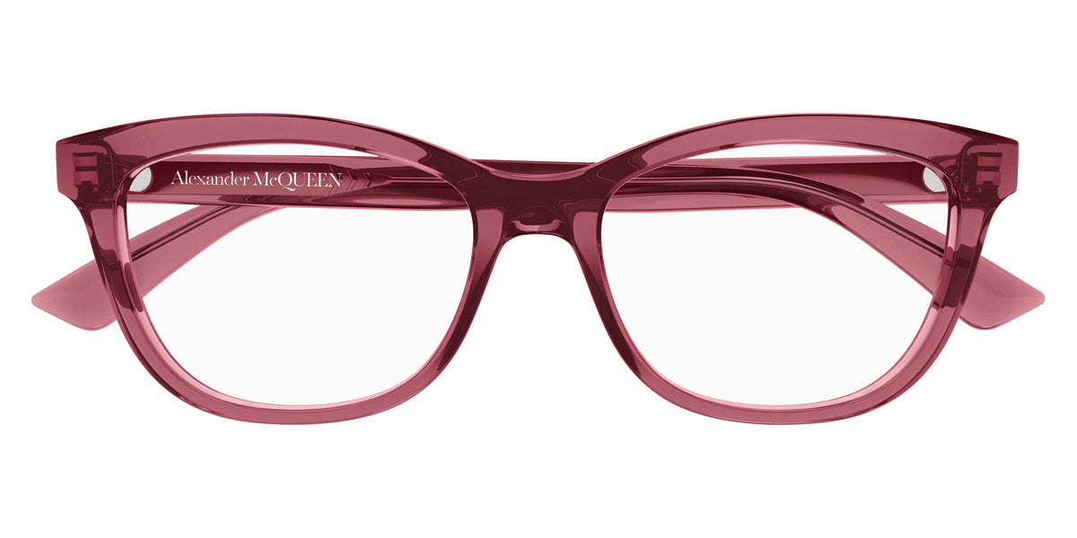 Alexander McQueen® AM0461O AMQ AM0461O 004 53 - 004 Burgundy Eyeglasses