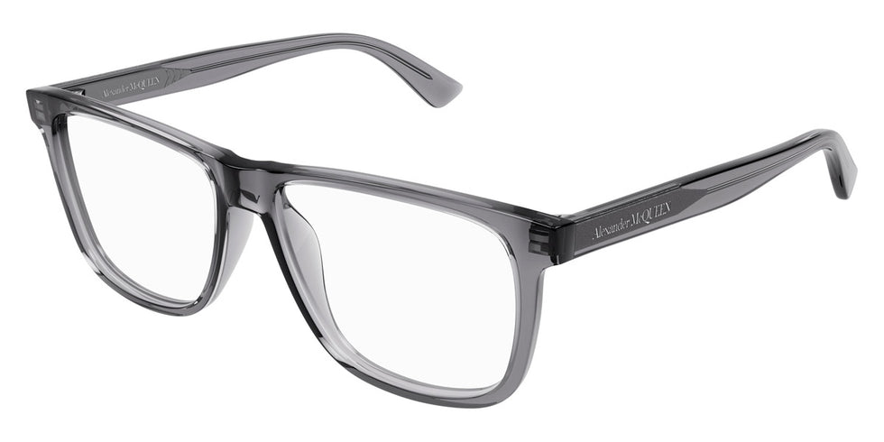 Alexander McQueen® AM0463O AMQ AM0463O 003 56 - 003 Grey Eyeglasses