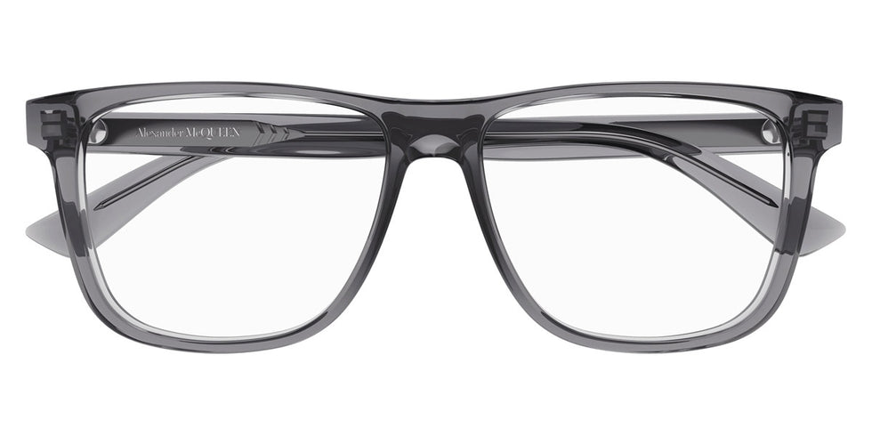 Alexander McQueen® AM0463O AMQ AM0463O 003 56 - 003 Grey Eyeglasses