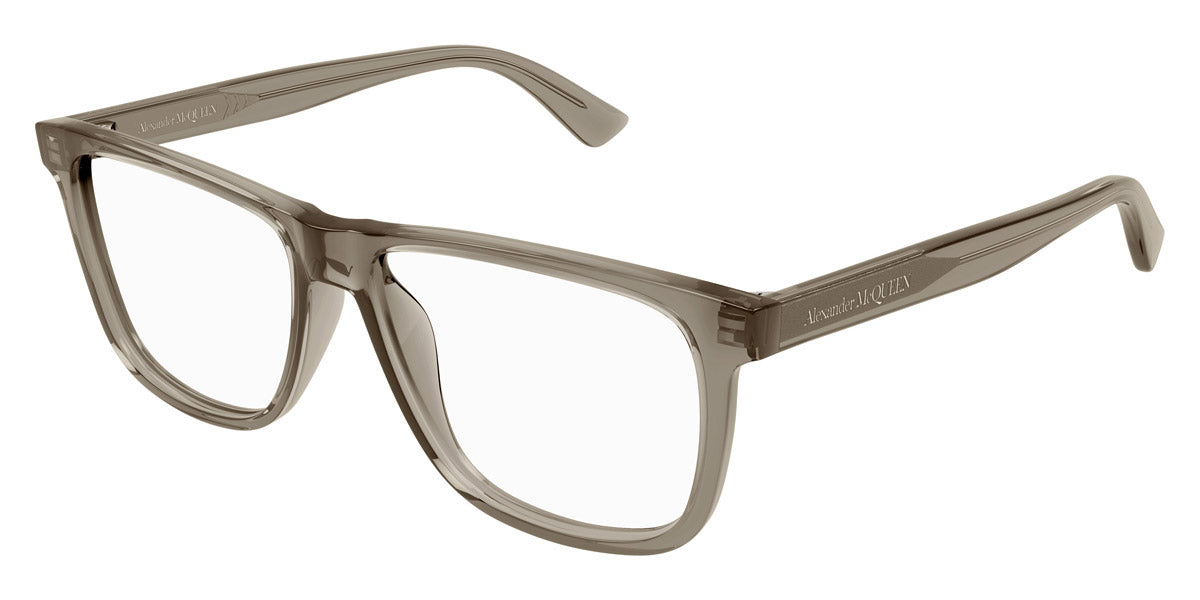 Alexander McQueen® AM0463O AMQ AM0463O 005 56 - 005 Brown Eyeglasses