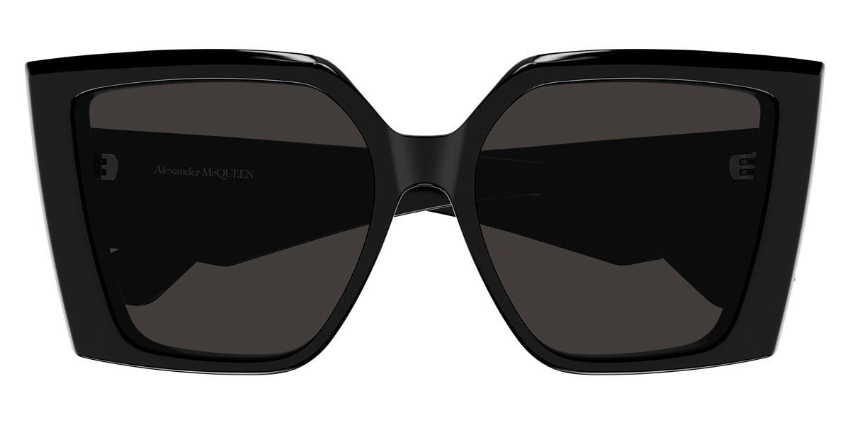 Alexander McQueen® AM0467S AMQ AM0467S 001 56 - 001 Black / Grey Sunglasses