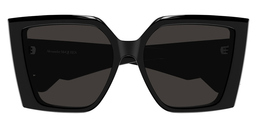 Alexander McQueen® AM0467S AMQ AM0467S 001 56 - 001 Black / Grey Sunglasses