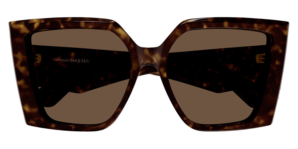 Alexander McQueen® AM0467S AMQ AM0467S 002 56 - 002 Havana / Brown Sunglasses
