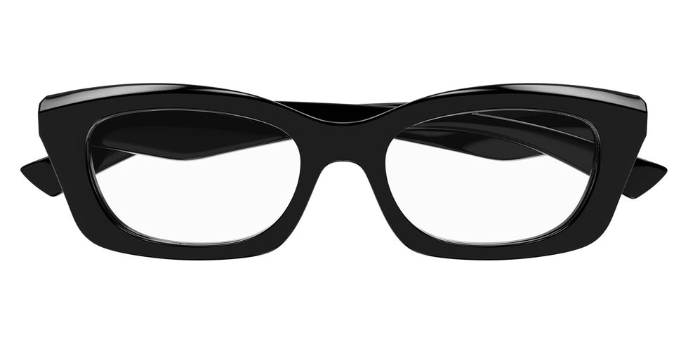 Alexander McQueen® AM0474O AMQ AM0474O 001 52 - 001 Black Eyeglasses
