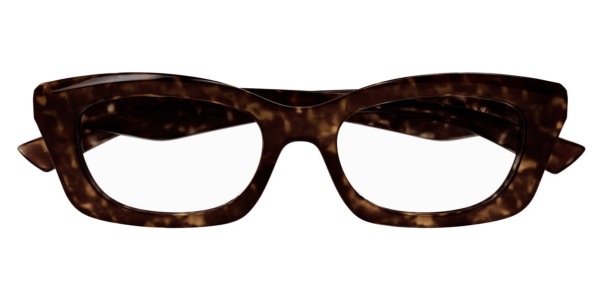 Alexander McQueen® AM0474O AMQ AM0474O 002 52 - 002 Havana Eyeglasses