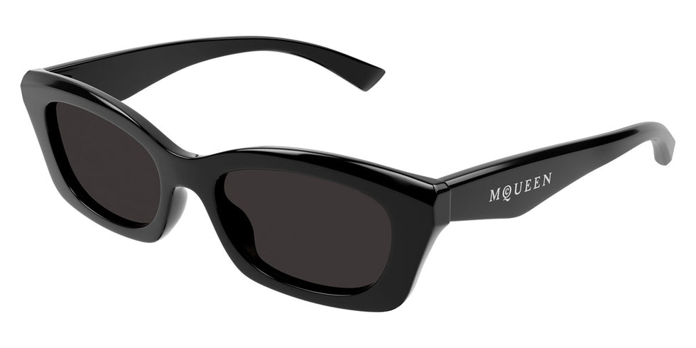 Alexander McQueen® AM0474S AMQ AM0474S 001 52 - 001 Black / Grey Sunglasses