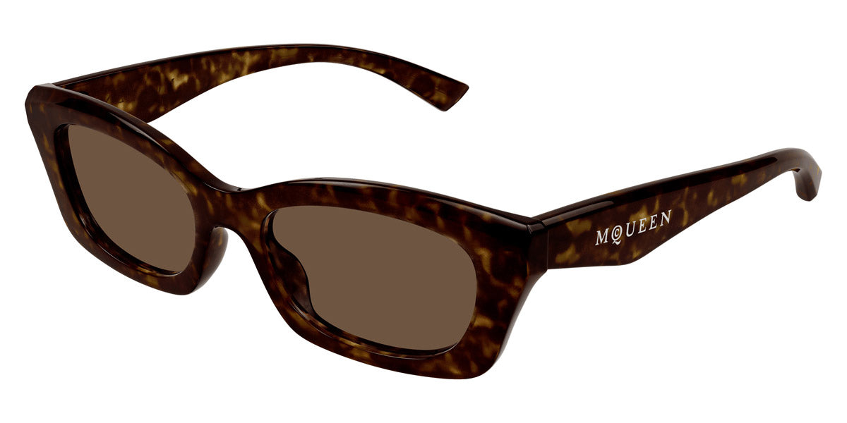 Alexander McQueen® AM0474S AMQ AM0474S 002 52 - 002 Havana / Brown Sunglasses