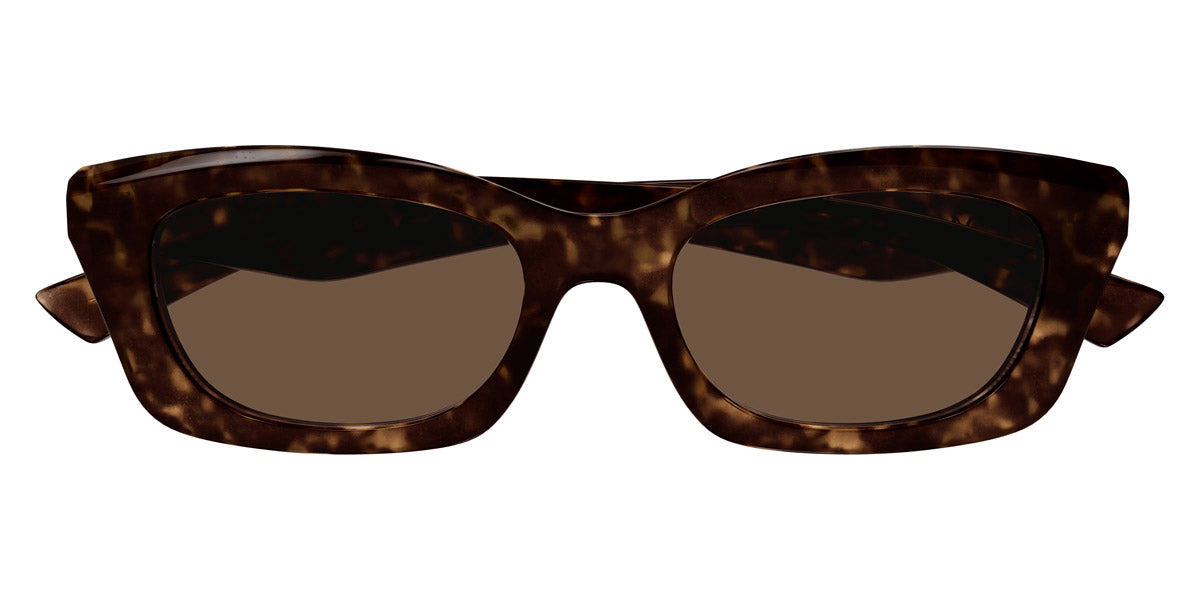 Alexander McQueen® AM0474S AMQ AM0474S 002 52 - 002 Havana / Brown Sunglasses