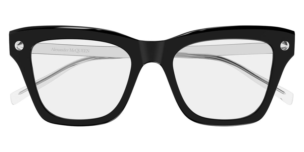 Alexander McQueen® AM0484O AMQ AM0484O 005 52 - 005 Black Eyeglasses